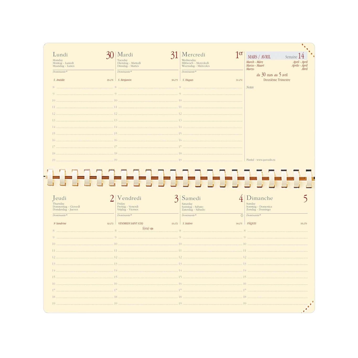 QVD Recharge Agenda Planital-Recharge Agenda-Quo Vadis-Papeterie du Dôme