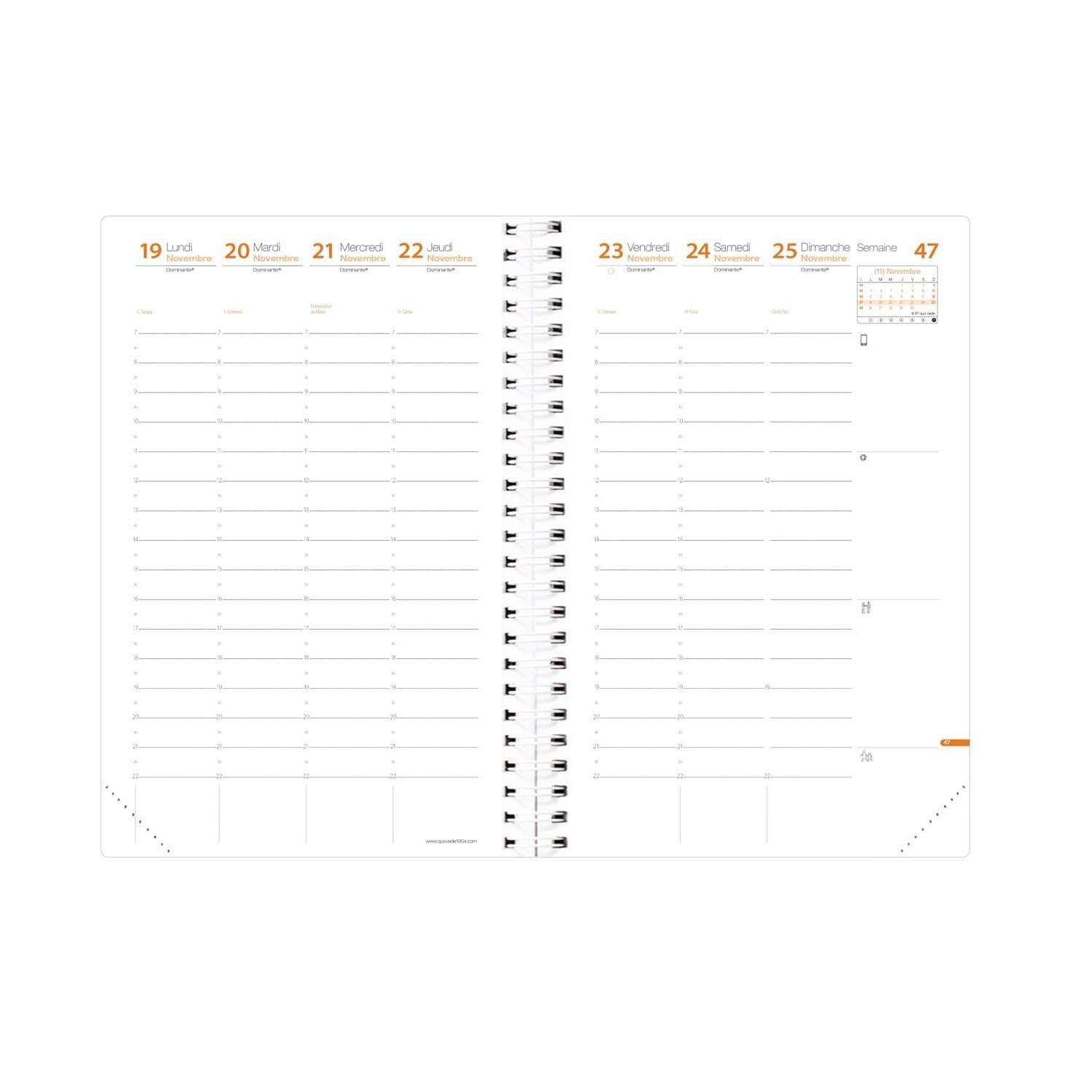 QVD Recharge Agenda Time & Life Large-Recharge Agenda-Quo Vadis-Papeterie du Dôme
