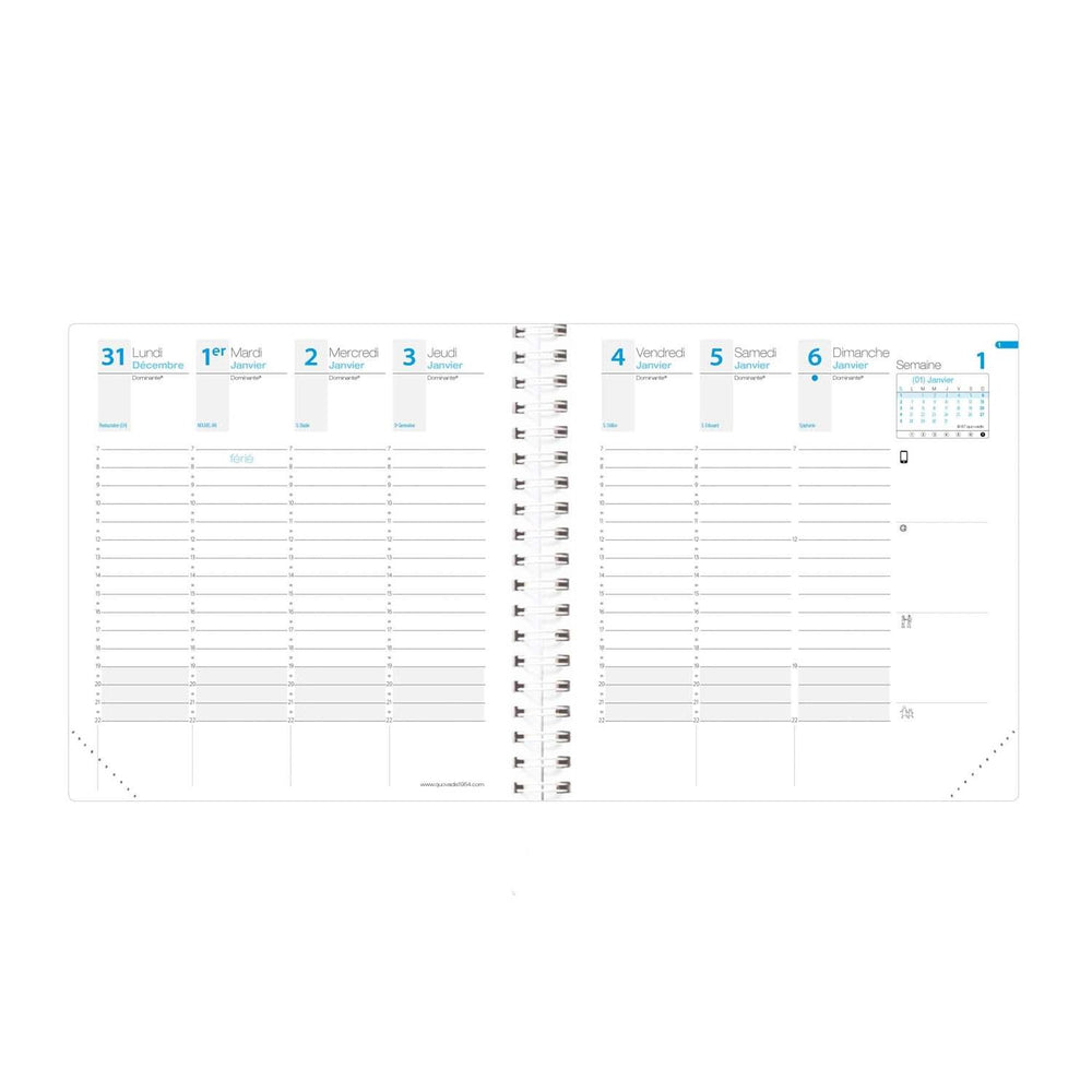 QVD Recharge Agenda Time & Life Medium-Agenda-Quo Vadis-Papeterie du Dôme