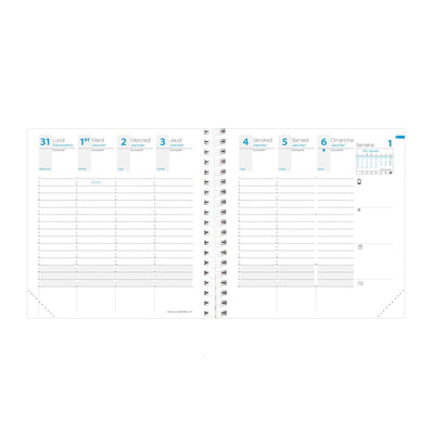 QVD Recharge Agenda Time & Life Medium-Agenda-Quo Vadis-Papeterie du Dôme