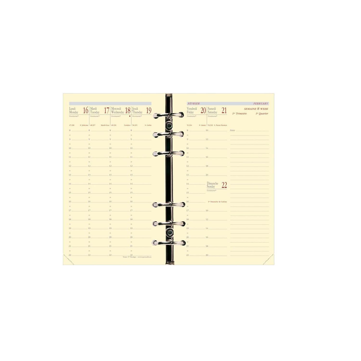 QVD Recharge Agenda Timer 17 Prestige SAD-Recharge Agenda-Quo Vadis-Papeterie du Dôme