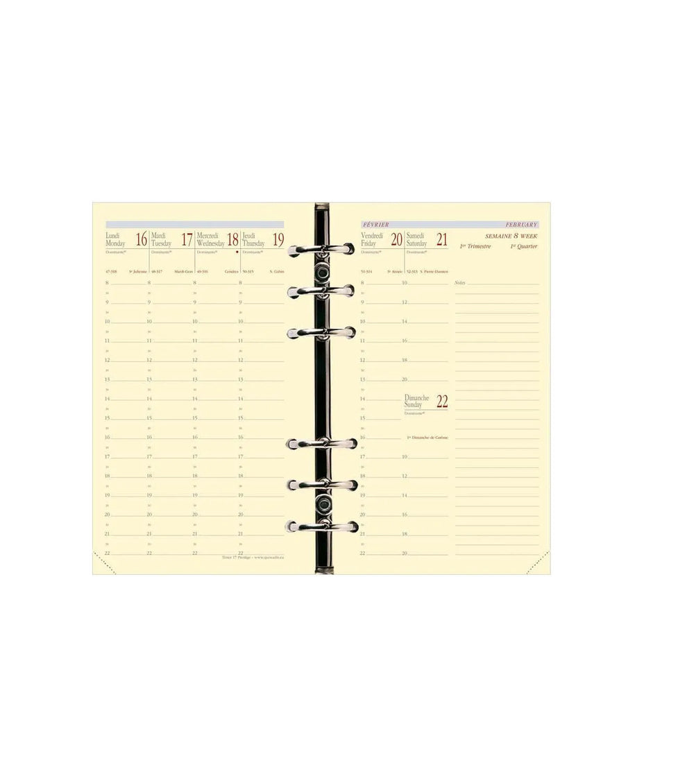 QVD Recharge Agenda Timer 17 Prestige SAD-Recharge Agenda-Quo Vadis-Papeterie du Dôme