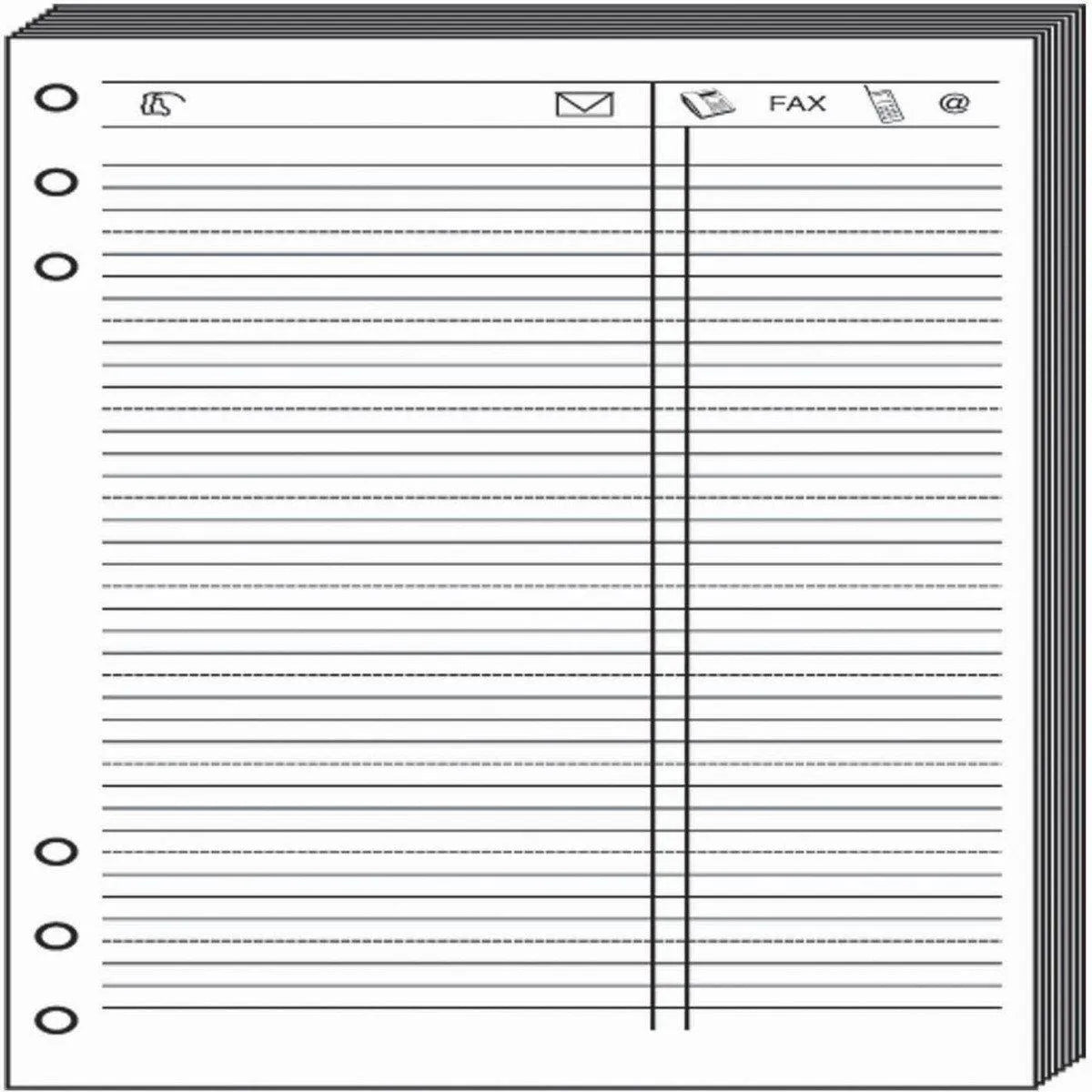 QVD Recharge T17 Feuilles de Téléphone Blanc-Recharge-Quo Vadis-Papeterie du Dôme