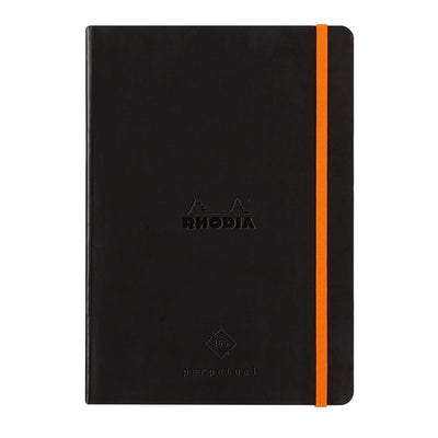 RHD Agenda Perpétuel Rhodiarama A5-Agenda-Rhodia-Noir-Papeterie du Dôme