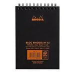 RHD Bloc Spirale N°13 5X5 Noir 80p-Bloc-Rhodia-Papeterie du Dôme