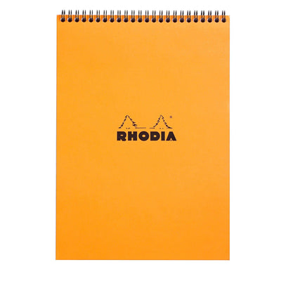RHD Bloc Spirale N°18 80p-Bloc-Rhodia-Orange-Quadrillé-Papeterie du Dôme
