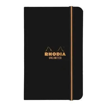 RHD Cahier Unlimited Black Carnet Quadrillé 9x14-Cahier-Rhodia-Papeterie du Dôme