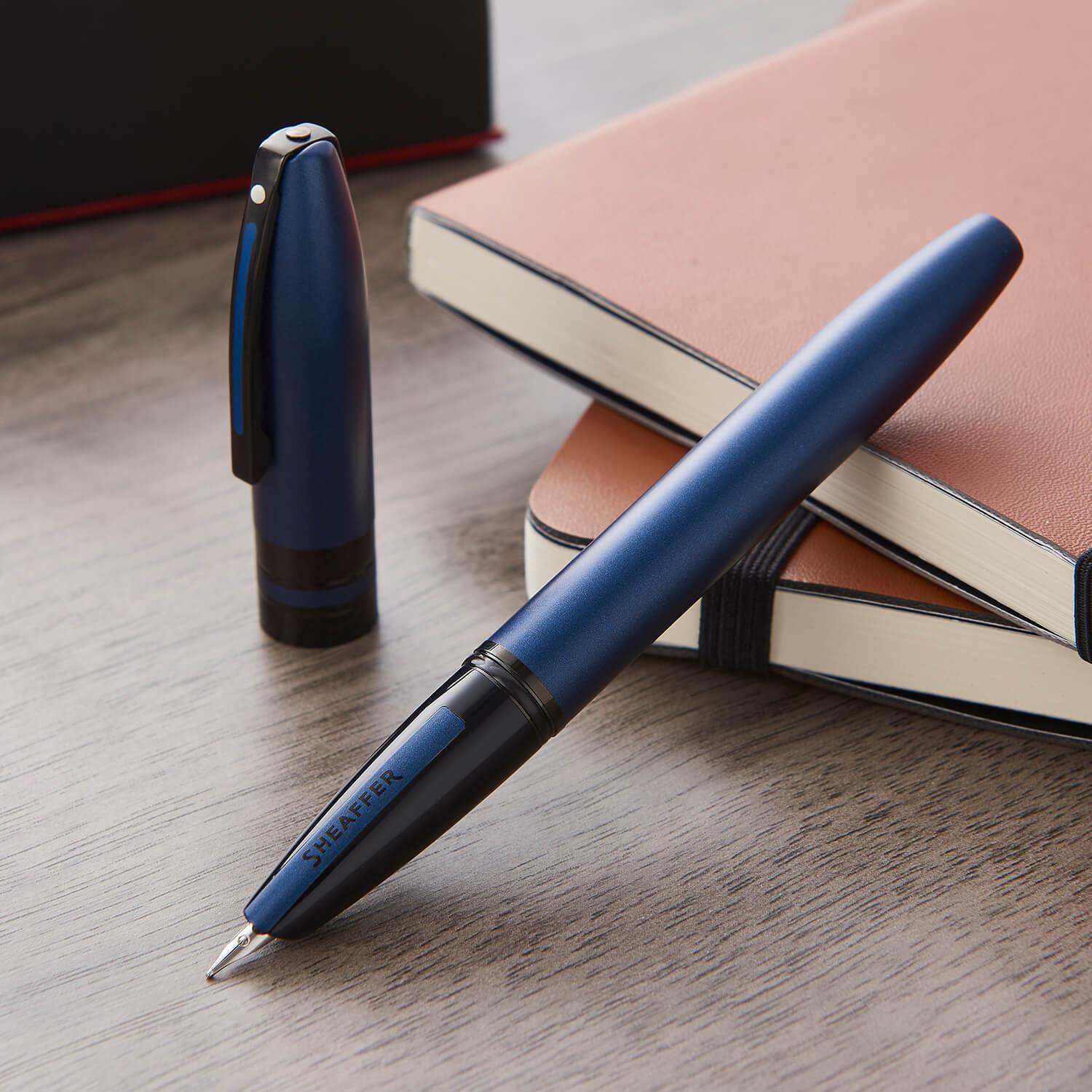 SHF ICON 9110 Noir et Bleu Stylo Plume-Stylo Plume-Sheaffer-Papeterie du Dôme