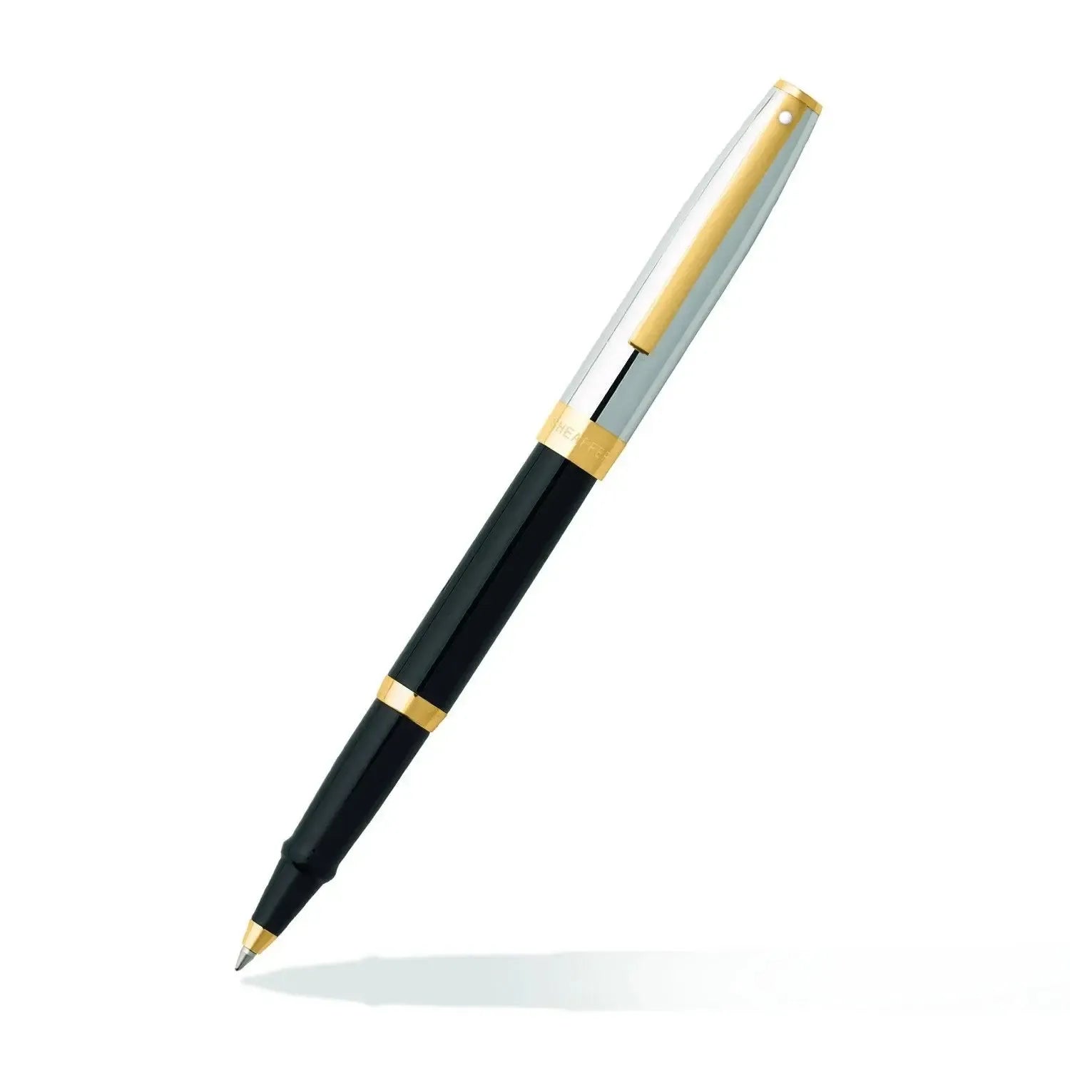 SHF Sagaris 9475 Noir Chrome et Doré Stylo Roller-Stylo Roller-Sheaffer-Papeterie du Dôme