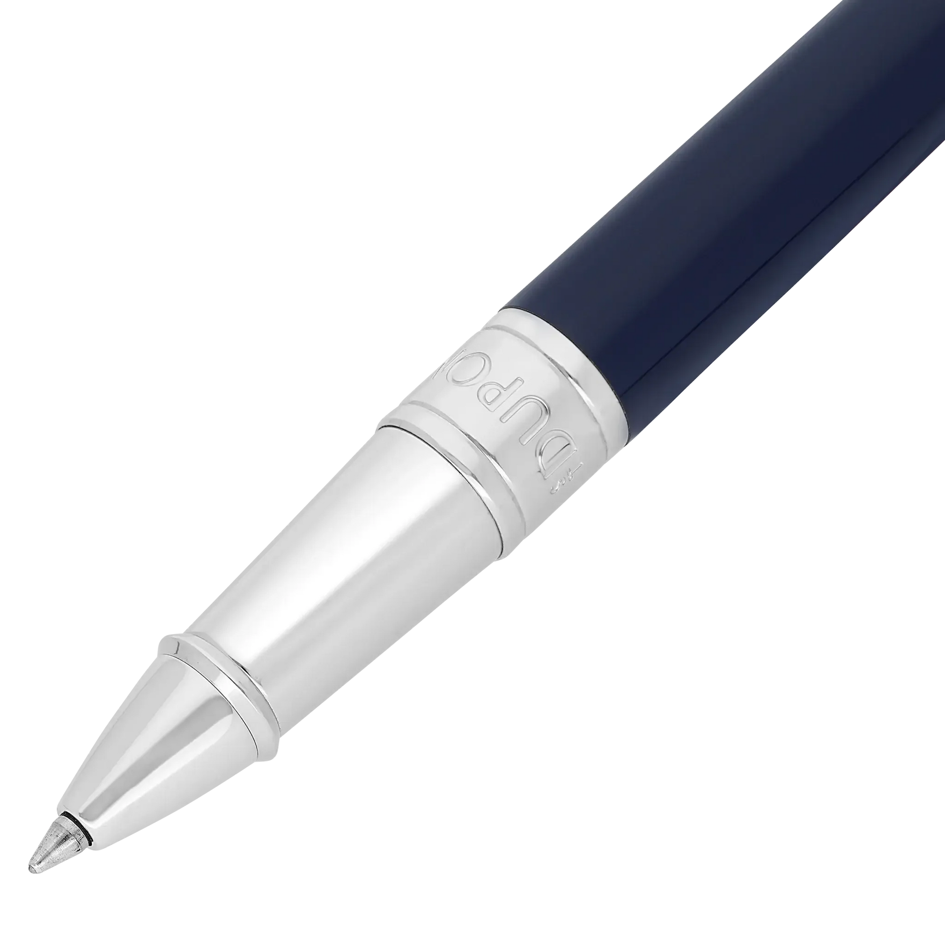 STD Initial Bleu Chromé Stylo Roller-Stylo Roller-S.T. Dupont-Papeterie du Dôme