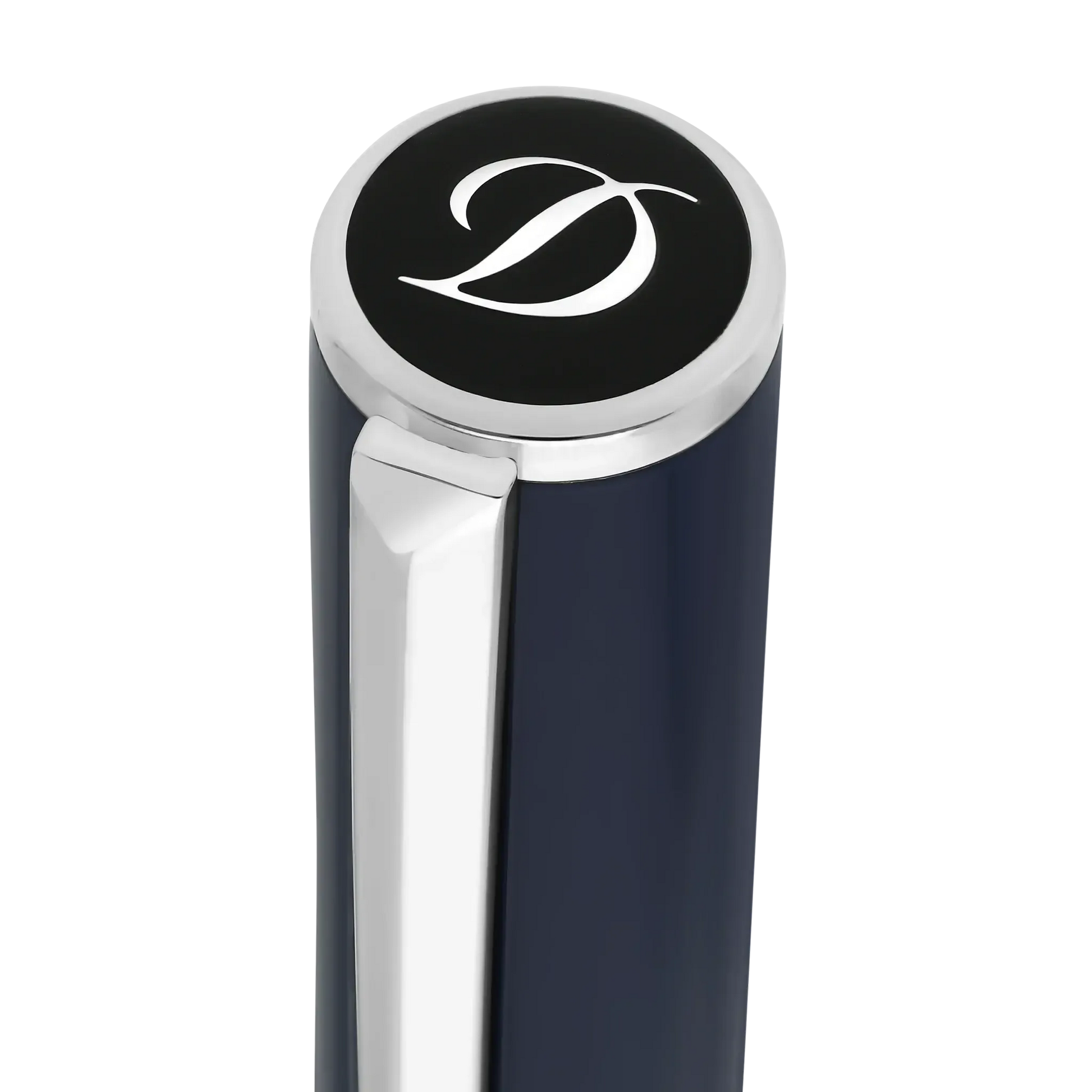 STD Initial Bleu Chromé Stylo Roller-Stylo Roller-S.T. Dupont-Papeterie du Dôme