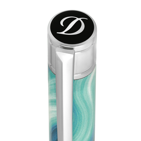 STD Initial Géode Bleu Chrome Stylo Bille-Stylo Bille-S.T. Dupont-Papeterie du Dôme