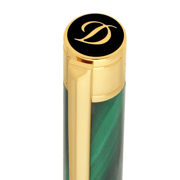 STD Initial Géode Vert Doré Stylo Bille-Stylo Bille-S.T. Dupont-Papeterie du Dôme