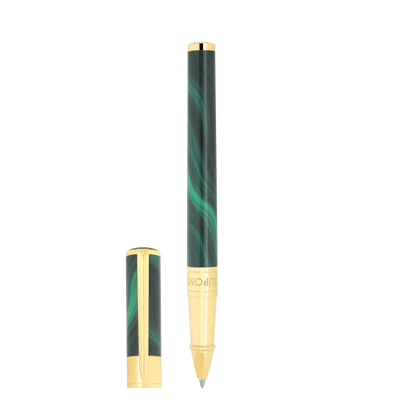 STD Initial Géode Vert Doré Stylo Roller-Stylo Roller-S.T. Dupont-Papeterie du Dôme