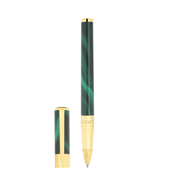 STD Initial Géode Vert Doré Stylo Roller-Stylo Roller-S.T. Dupont-Papeterie du Dôme