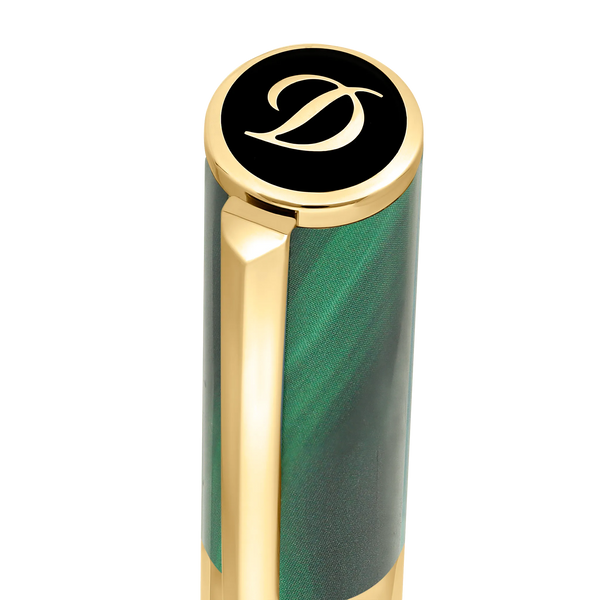STD Initial Géode Vert Doré Stylo Roller-Stylo Roller-S.T. Dupont-Papeterie du Dôme