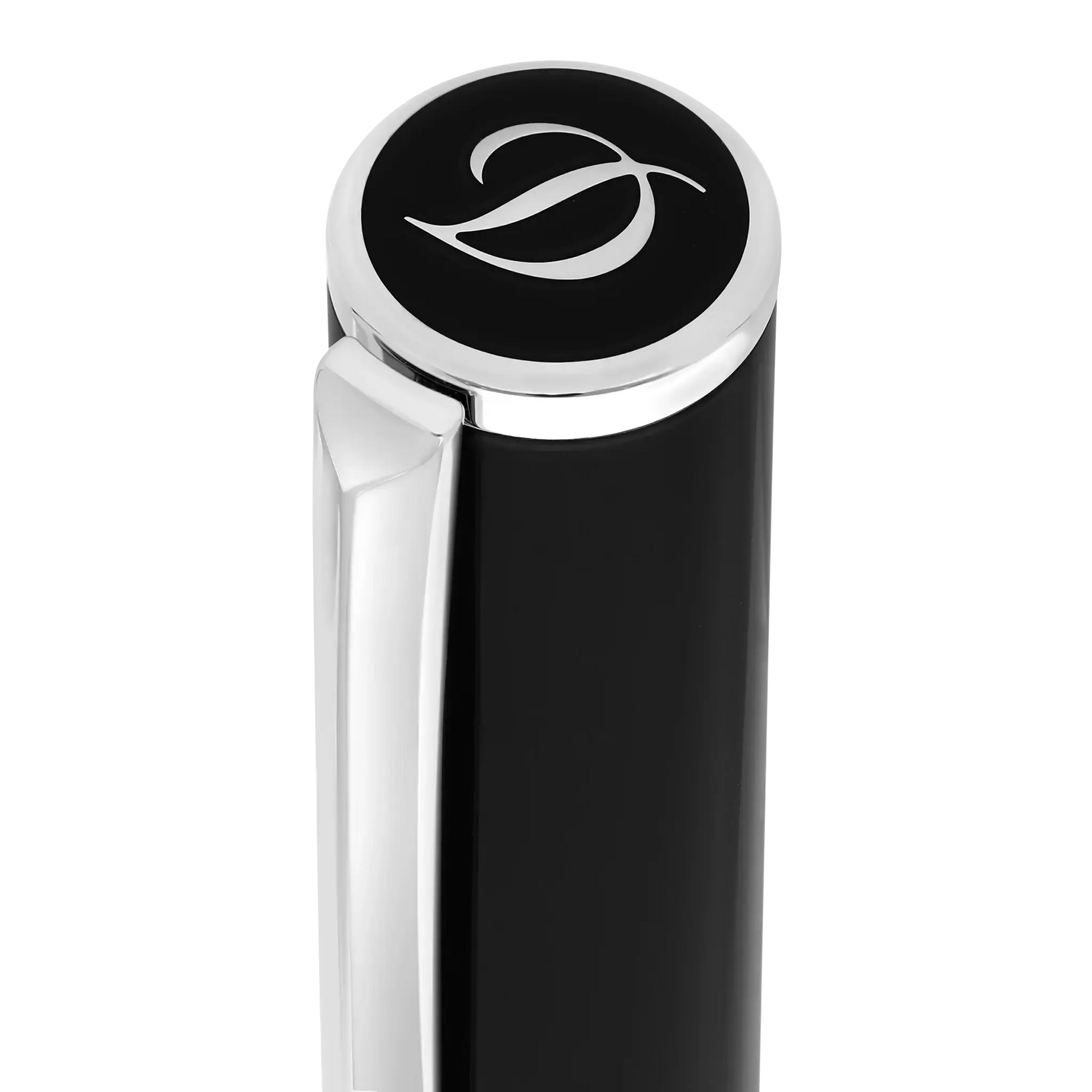 STD Initial Noir Chromé Stylo Plume-Stylo Plume-S.T. Dupont-Papeterie du Dôme