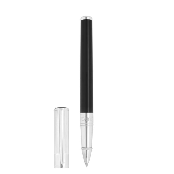 STD Initial Noir Chromé Stylo Roller-Stylo Roller-S.T. Dupont-Papeterie du Dôme