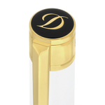 Stylo Bille S.T. Dupont Initial Blanc Doré-Stylo Bille-S.T. Dupont-Papeterie du Dôme