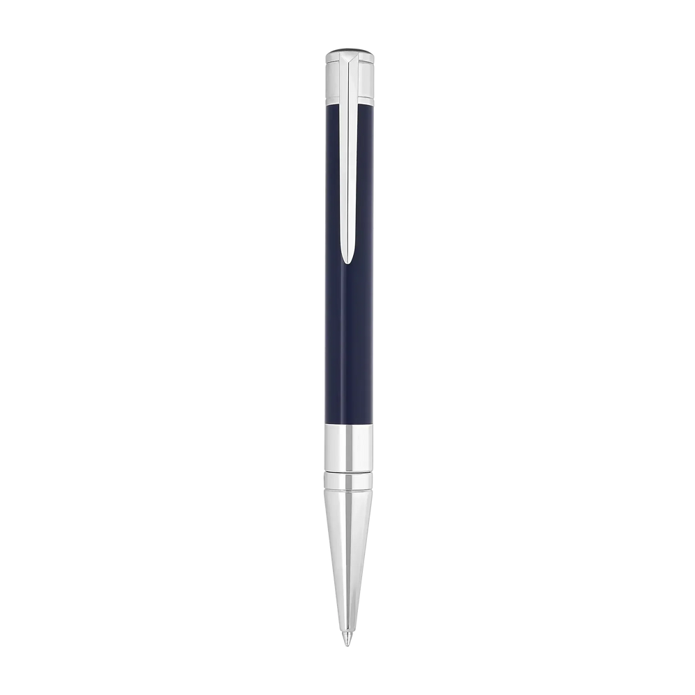 Stylo Bille S.T. Dupont Initial Bleu Chromé-Stylo Bille-S.T. Dupont-Papeterie du Dôme