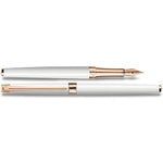 Stylo Plume Caran d'Ache Léman Slim Blanc Or Rose-Stylo Plume-Caran d'Ache-Papeterie du Dôme