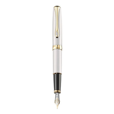 Stylo Plume Diplomat Excellence A2 Blanc Doré Perle 14ct-Stylo Plume-Diplomat-Papeterie du Dôme