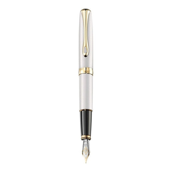 Stylo Plume Diplomat Excellence A2 Blanc Doré Perle 14ct-Stylo Plume-Diplomat-Papeterie du Dôme