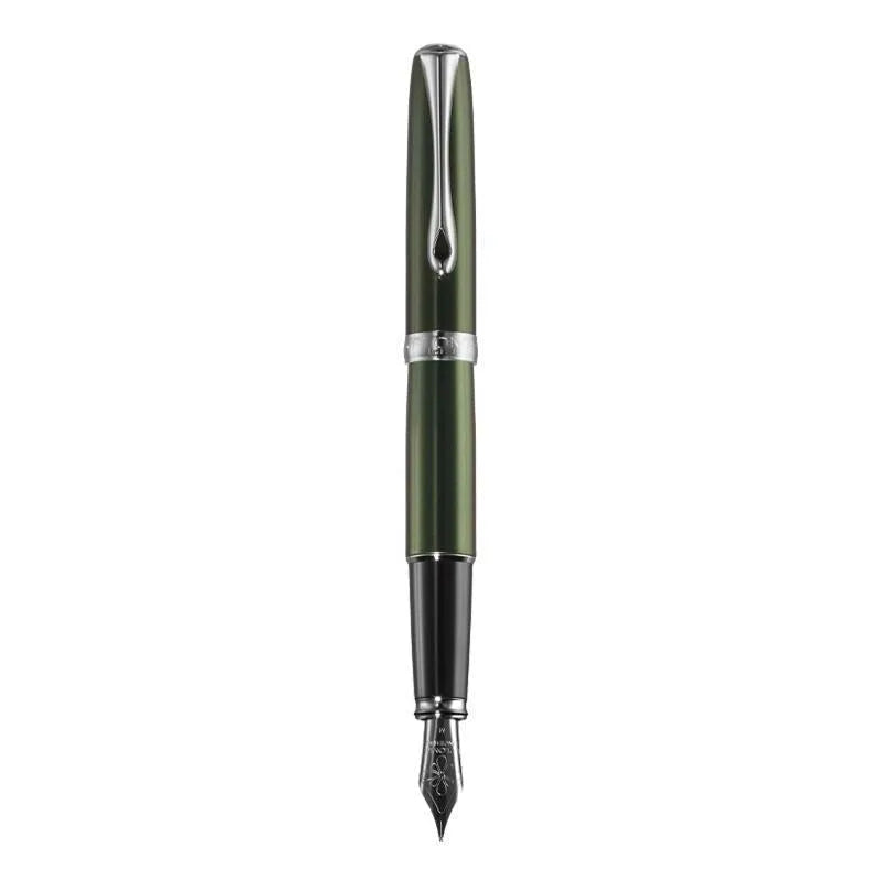 Stylo Plume Diplomat Excellence A2 Evergreen Chrome-Stylo Plume-Diplomat-Papeterie du Dôme