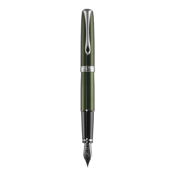 Stylo Plume Diplomat Excellence A2 Evergreen Chrome-Stylo Plume-Diplomat-Papeterie du Dôme