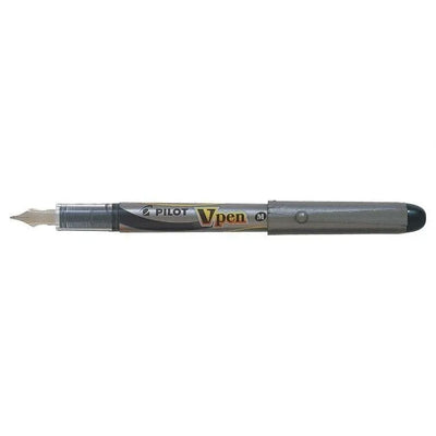 Stylo Plume Pilot Basics V-Pen Silver - Argent-Stylo Plume-Pilot Basics-Noir-Papeterie du Dôme
