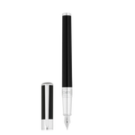 Stylo Plume S.T. Dupont Initial Noir Chromé-Stylo Plume-S.T. Dupont-Papeterie du Dôme
