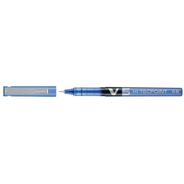 Stylo Roller Pilot Basics Hi-Tecpoint Pointe Aiguille V5 ou V7-Stylo Roller-Pilot Basics-F Fin-Bleu-Papeterie du Dôme