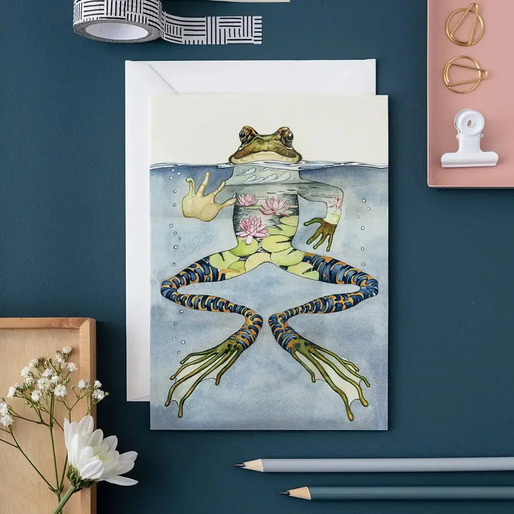 TDM Carte Double-Carterie-The DM Collection-Frog-Papeterie du Dôme