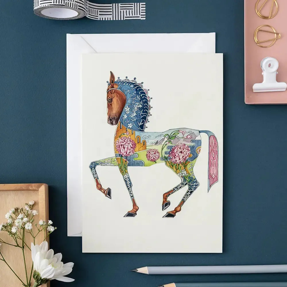 TDM Carte Double-Carterie-The DM Collection-Horse-Papeterie du Dôme