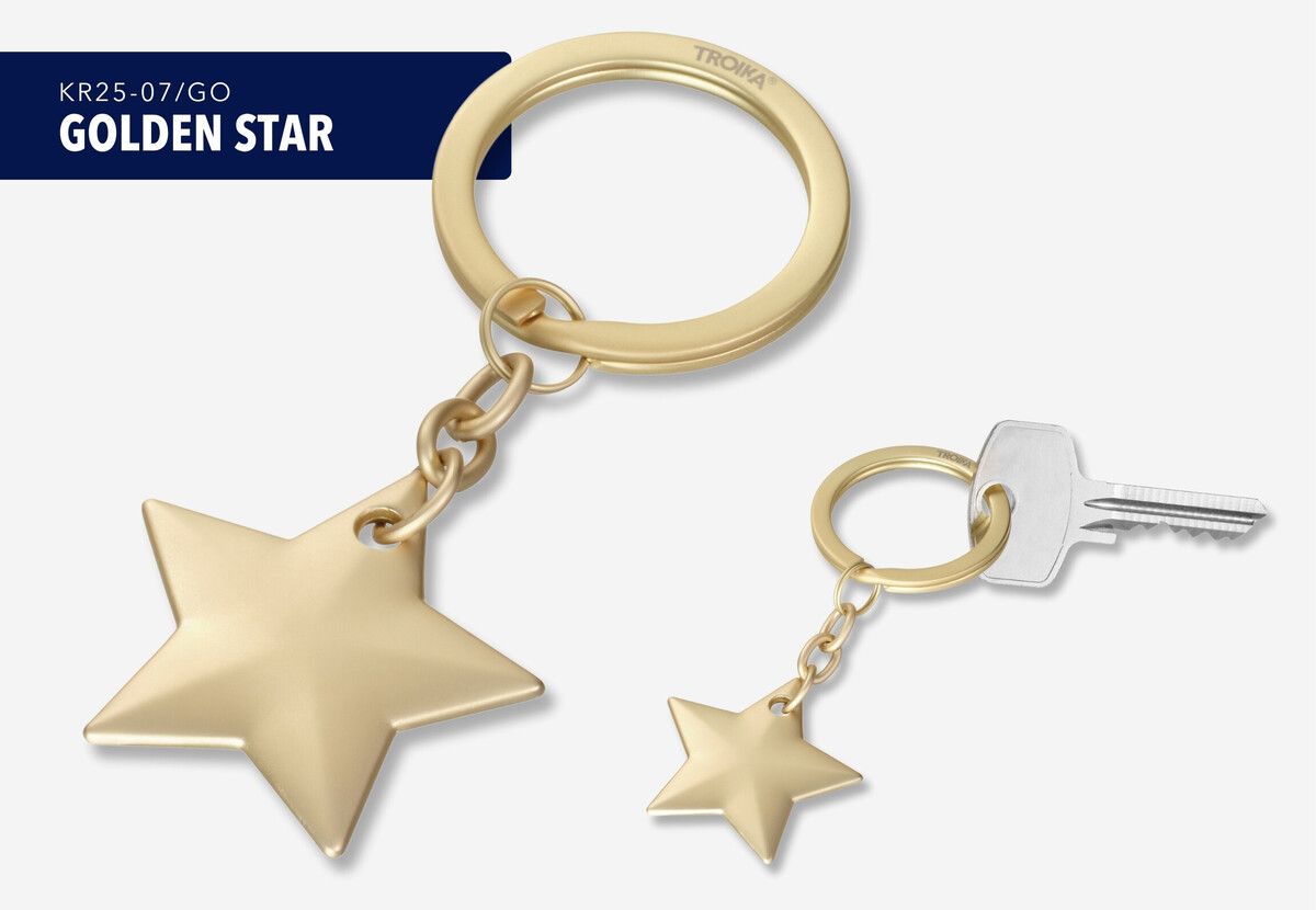 TRK Porte Clés "Etoile Or"-Porte Clés-Troika-Papeterie du Dôme
