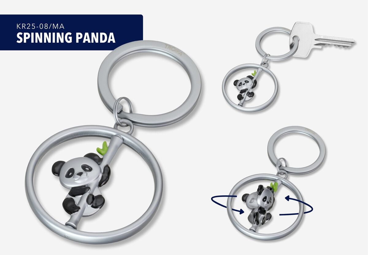 TRK Porte Clés "Spinnig Panda"-Porte Clés-Troika-Papeterie du Dôme