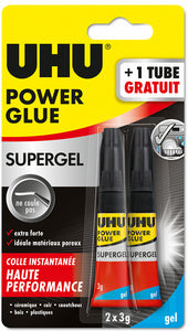 UHU Colle Instantanée Power Glue Supergel-Colle-UHU-Papeterie du Dôme