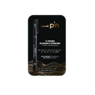 UNI Boîte 14 Feutres Pin-Stylo Feutre-Uni-ball-Papeterie du Dôme
