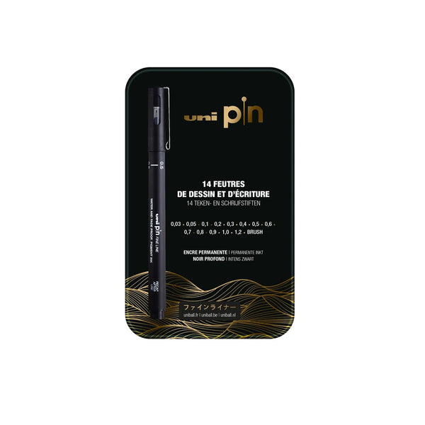 UNI Boîte 14 Feutres Pin-Stylo Feutre-Uni-ball-Papeterie du Dôme