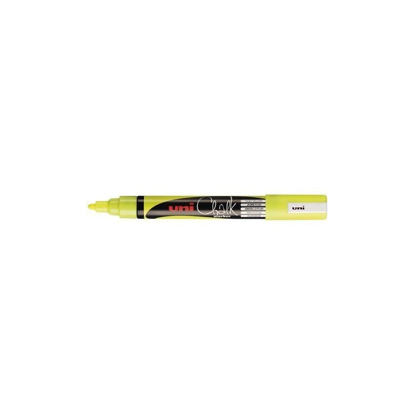 UNI Marqueur Craie Chalk Marker Moyen-Marqueur-Uni-ball-Jaune Fluo-Papeterie du Dôme