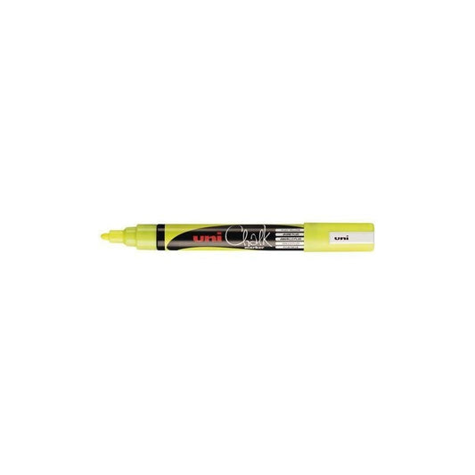 UNI Marqueur Craie Chalk Marker Moyen-Marqueur-Uni-ball-Jaune Fluo-Papeterie du Dôme