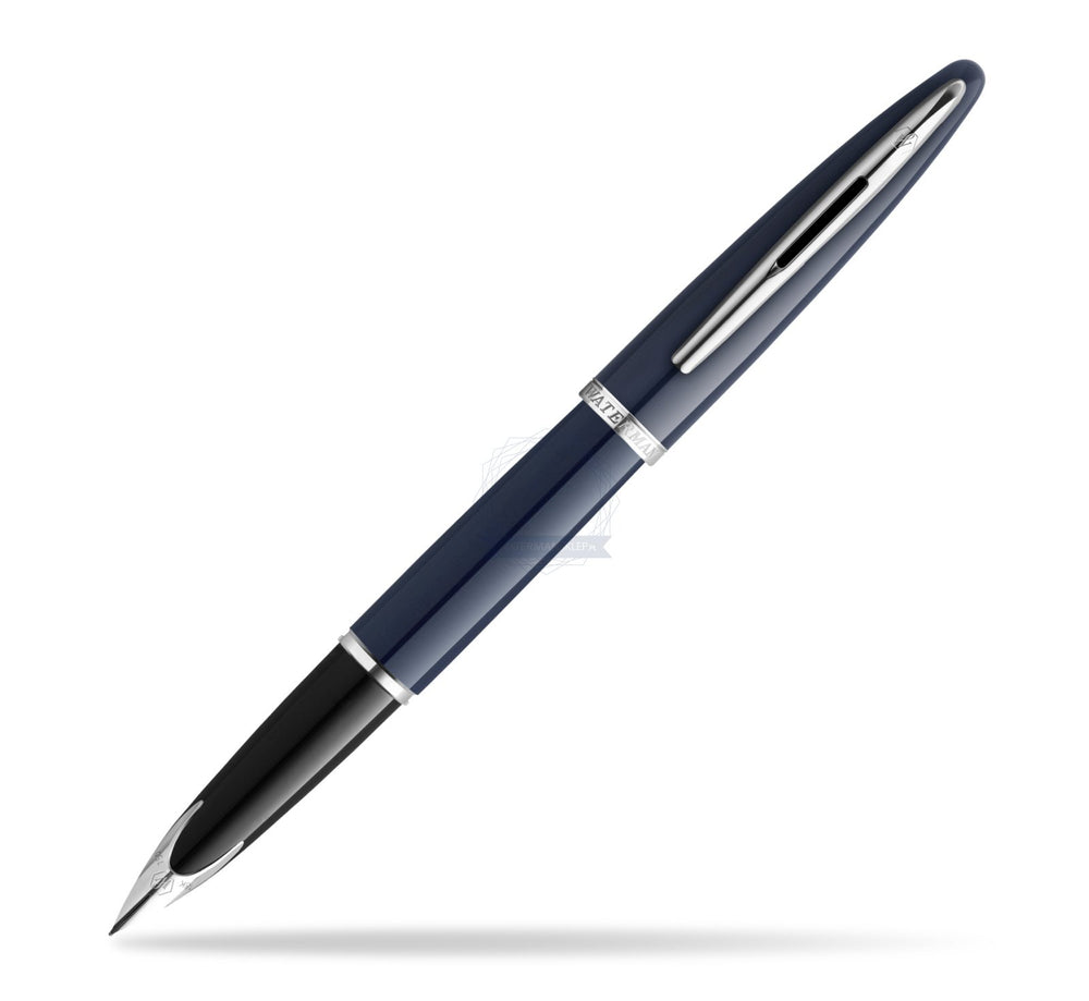 WMN Carène Bleu Chromé Stylo Plume-Stylo Plume-Waterman-F Fin-Papeterie du Dôme