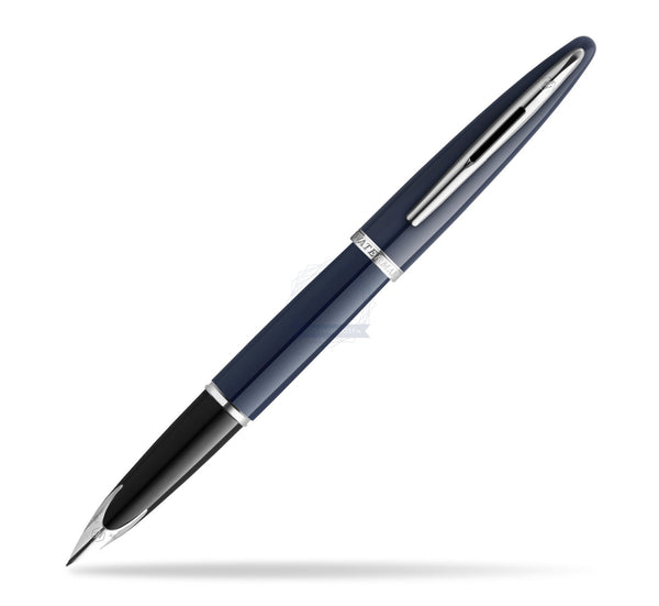 WMN Carène Bleu Chromé Stylo Plume-Stylo Plume-Waterman-F Fin-Papeterie du Dôme