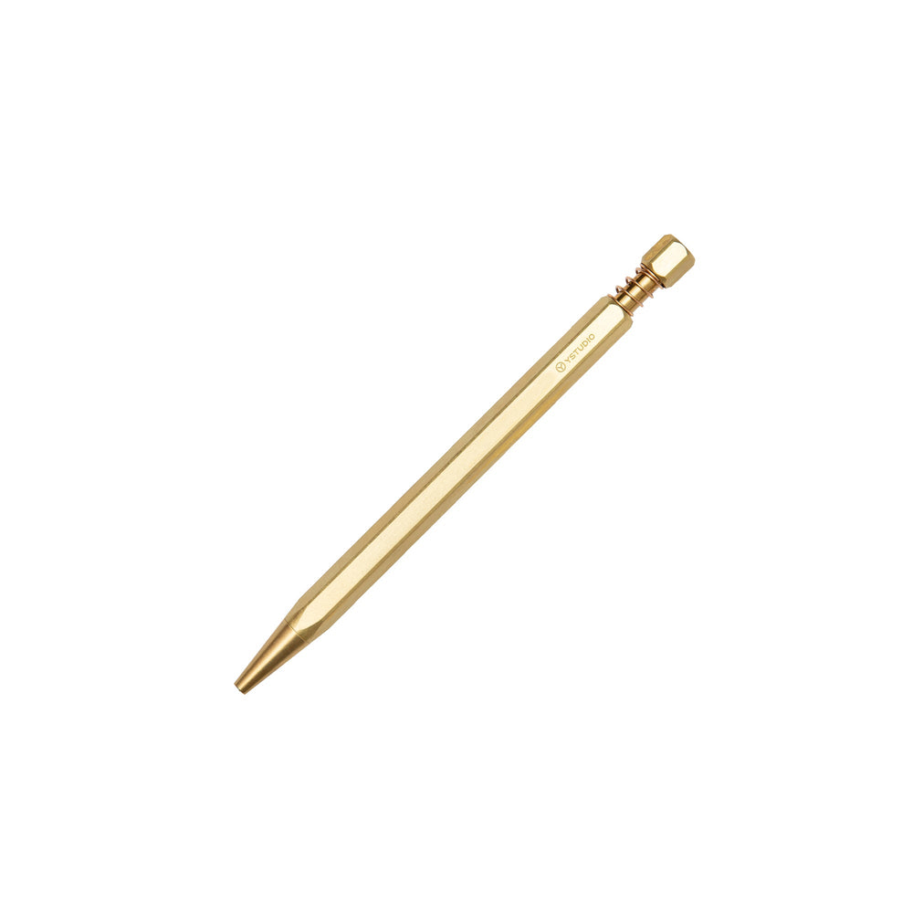 YST Classic Revolve Spring Stylo Bille-Stylo Bille-YSTUDIO-Laiton-Papeterie du Dôme