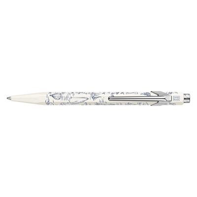 CA 849 Toile de Jouy Stylo Bille Blanc-Stylo Bille-Caran d'Ache-Papeterie du Dôme