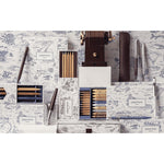 CA Set Couleur Toile de Jouy-Boîte à Crayons-Caran d'Ache-Papeterie du Dôme