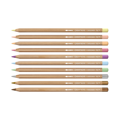 CA Set Couleur Multi-Produits Toile de Jouy-Boîte à Crayons-Caran d'Ache-Papeterie du Dôme