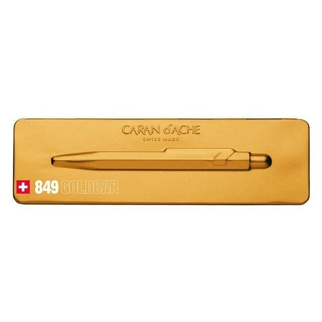 CA 849 Goldbar Stylo Bille avec Étui-Stylo Bille-Caran d'Ache-Papeterie du Dôme