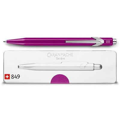 CA 849 Pop Line Metal-X Stylo Bille avec Étui-Stylo Bille-Caran d'Ache-Violet-Papeterie du Dôme