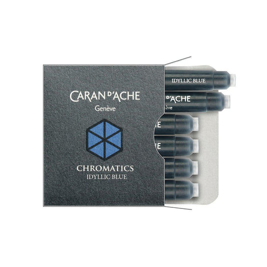 CA Cartouches Chromatics-Encre-Caran d'Ache-Idyllic Blue-Papeterie du Dôme